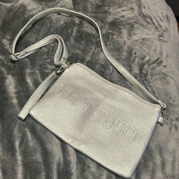 Torrid DONT TOUCH MY BAG silver crossbody purse - Picture 1 of 5